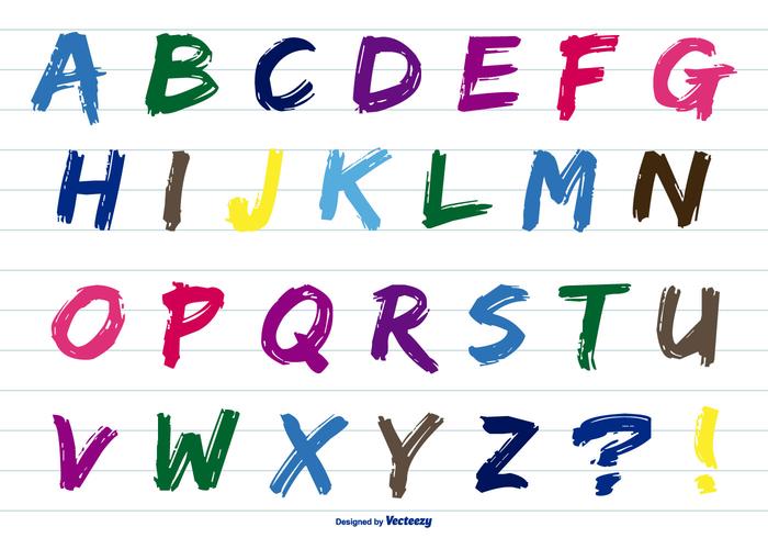 Kleurrijk Alfabet Alfabet vector