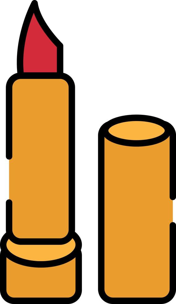 schoonheid rood lippenstift, illustratie, vector Aan een wit achtergrond.