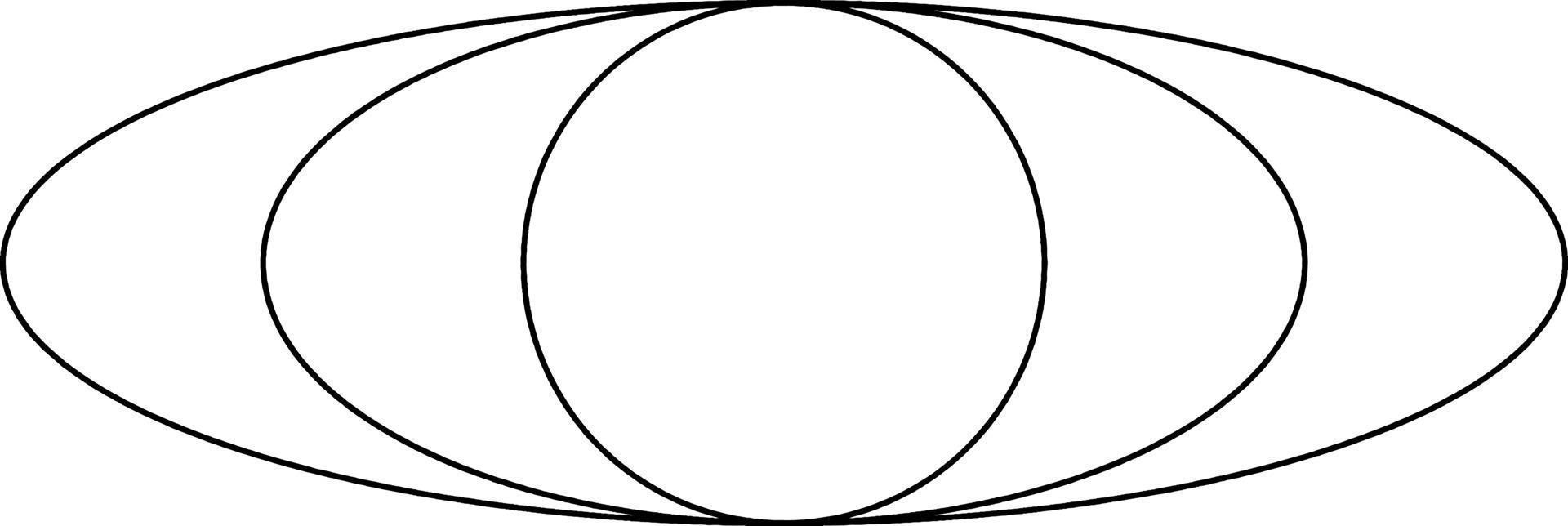 twee concentrisch ellipsen, wijnoogst illustratie. vector