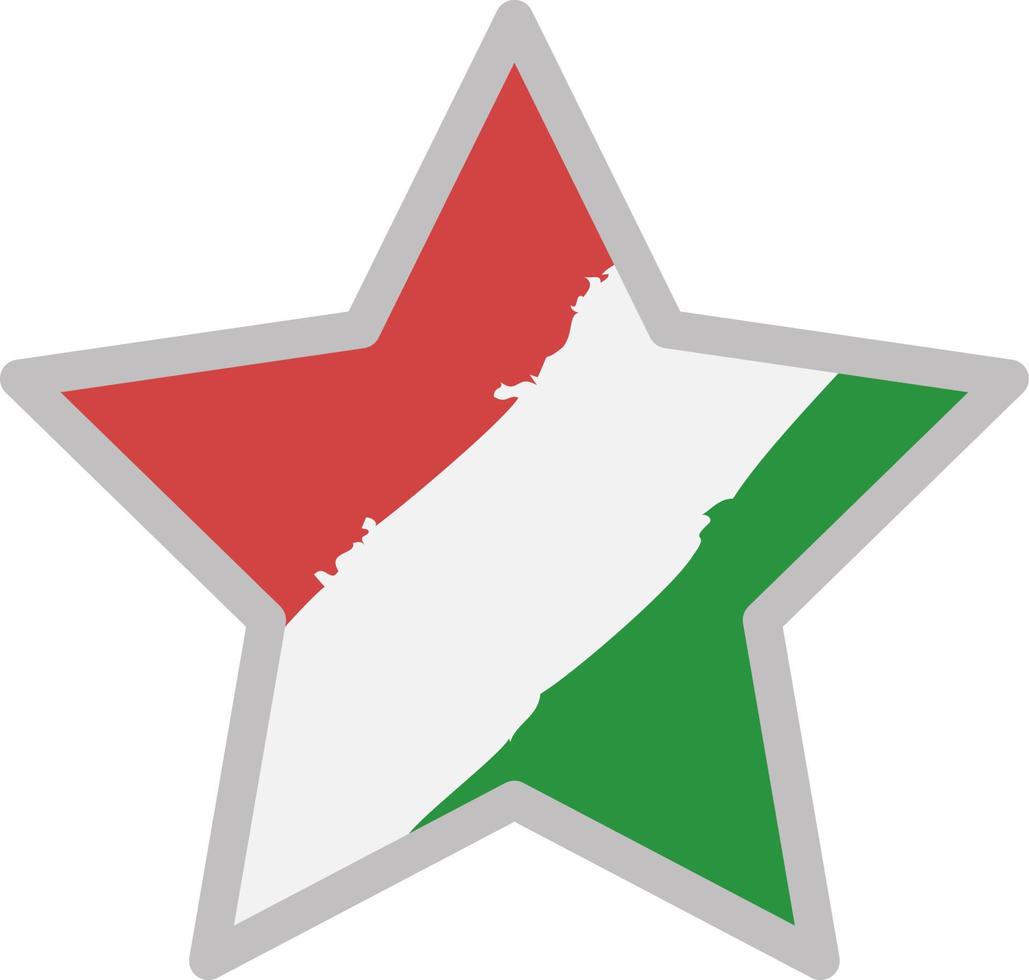 Hongarije vlag, illustratie, vector, Aan een wit achtergrond. vector