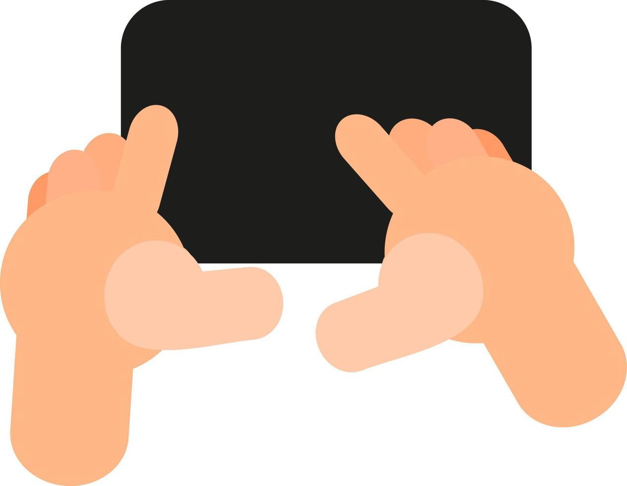 mobiel telefoon tintje scherm, illustratie, vector Aan een wit achtergrond.