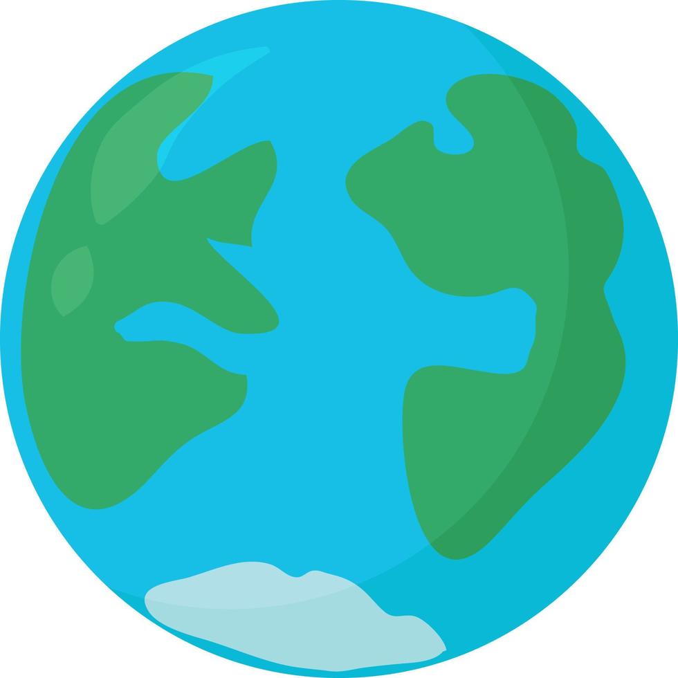 planeet aarde, illustratie, vector Aan een wit achtergrond.