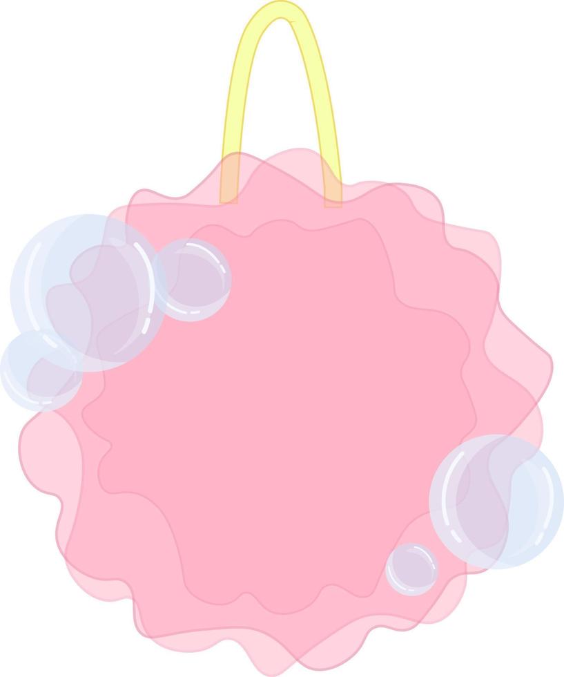 roze luffa, illustratie, vector Aan wit achtergrond