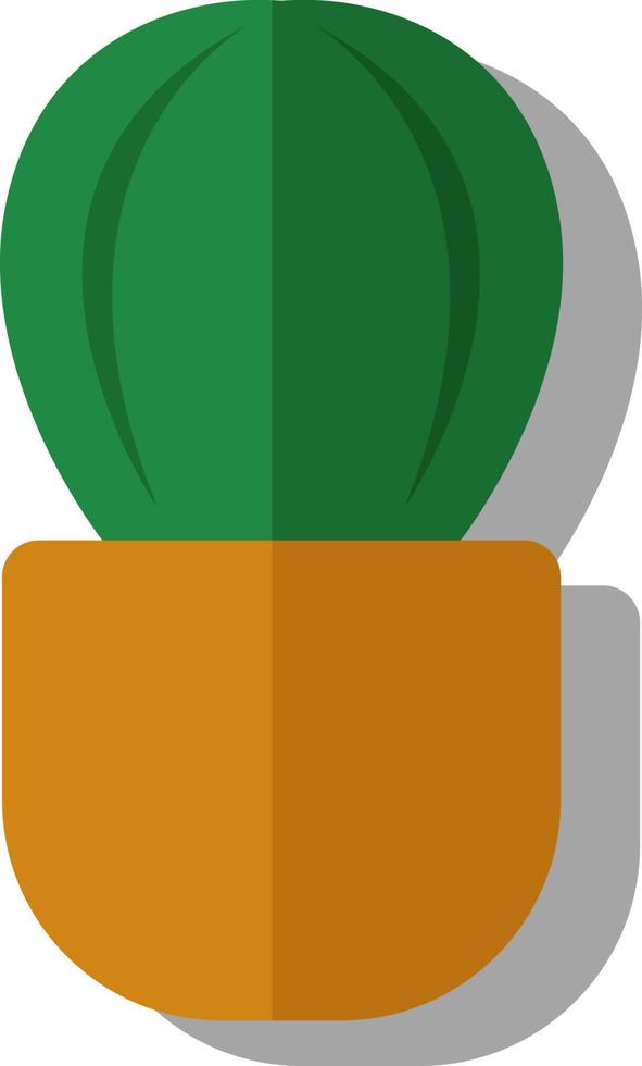 baby cactus in een pot, illustratie, vector Aan wit achtergrond.