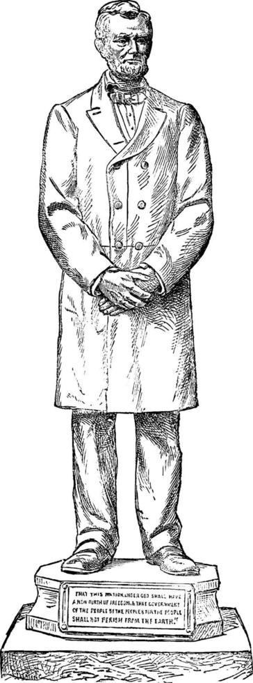 Abraham lincoln, wijnoogst illustratie. vector