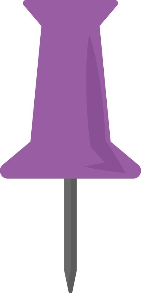 Purper pin, illustratie, vector Aan wit achtergrond.