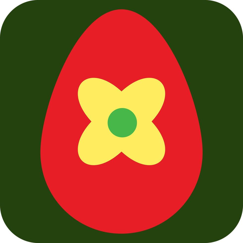 Pasen rood ei, illustratie, vector Aan een wit achtergrond.