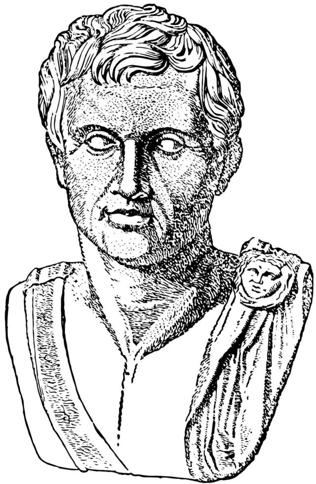 pompeus de groot, wijnoogst illustratie vector