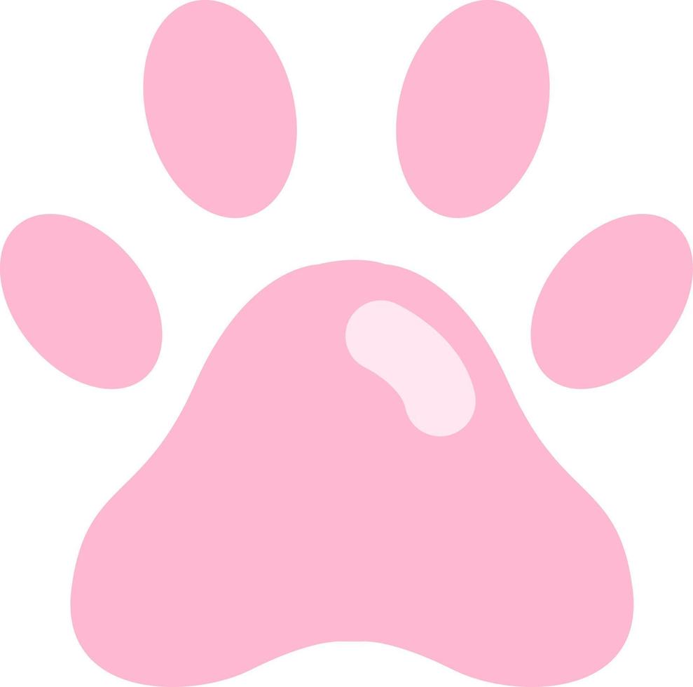 roze kat poot, icoon illustratie, vector Aan wit achtergrond