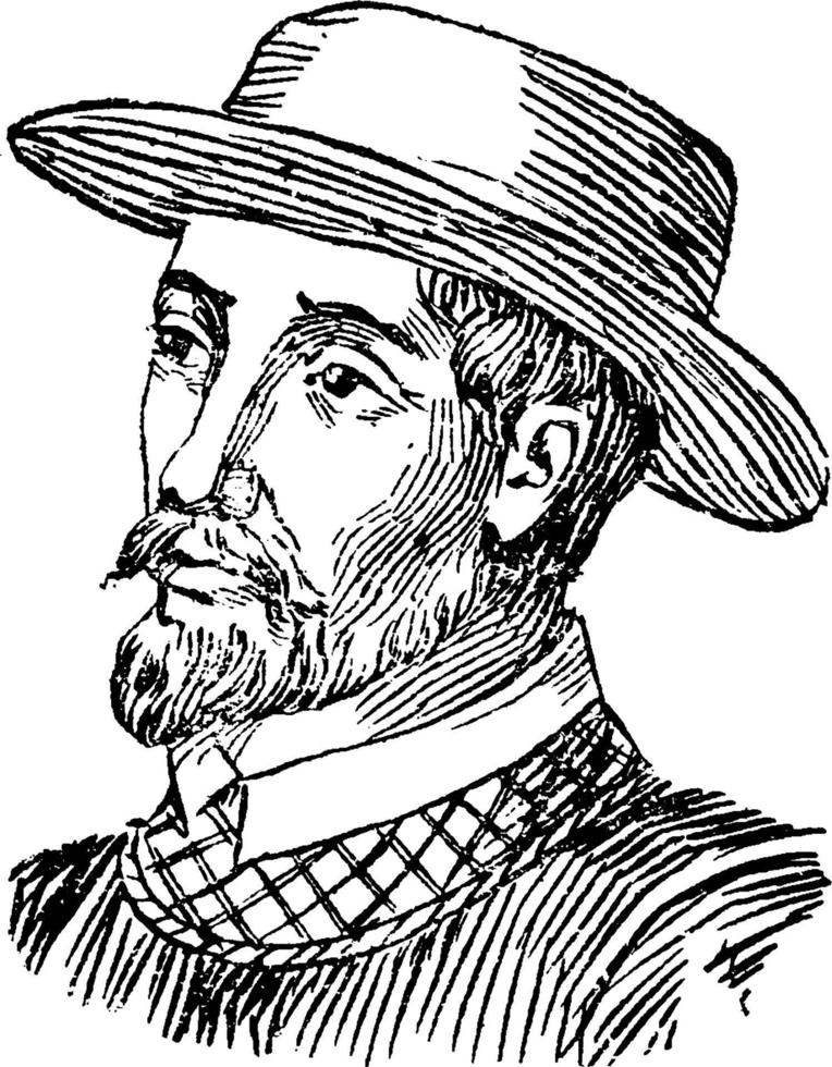 ponce de leon, wijnoogst illustratie vector