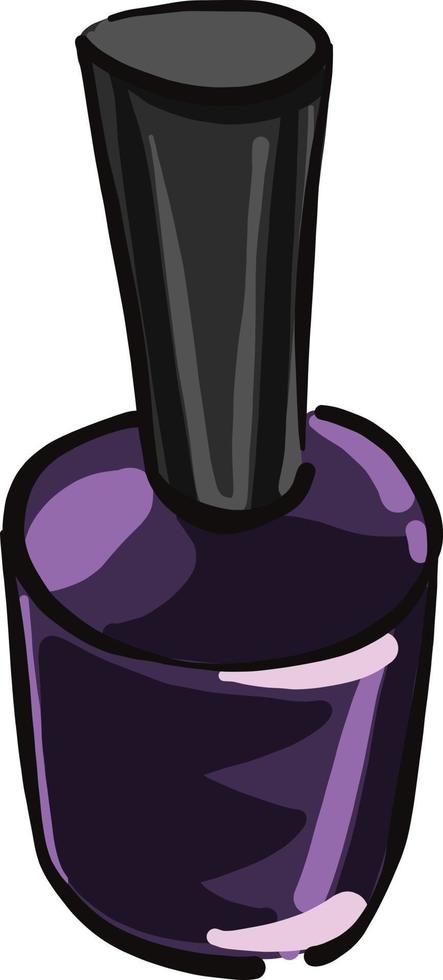 Purper nagellak, illustratie, vector Aan een wit achtergrond.