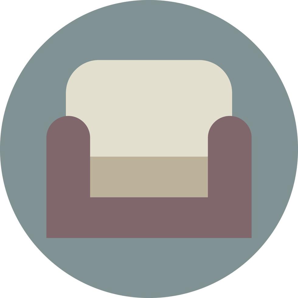 bruin fauteuil, illustratie, Aan een wit achtergrond. vector