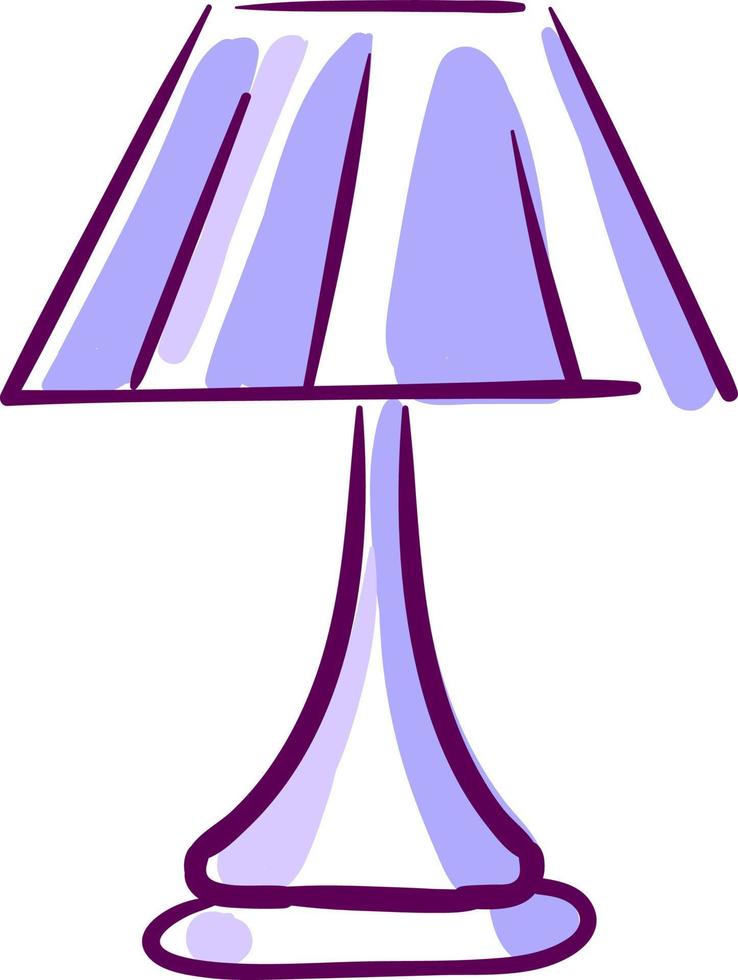 Purper lamp, illustratie, vector Aan wit achtergrond.