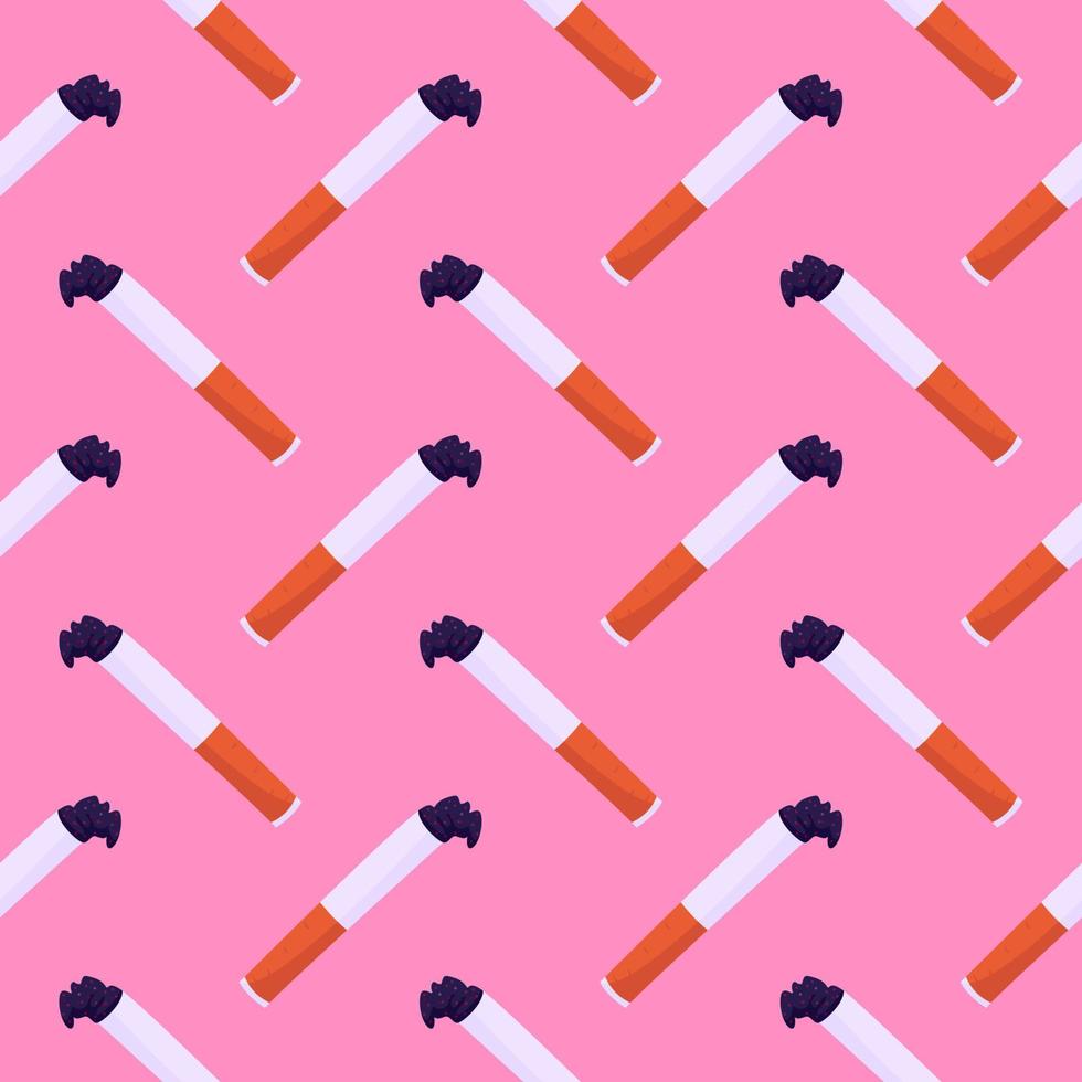 klein sigaret , naadloos patroon Aan een roze achtergrond. vector