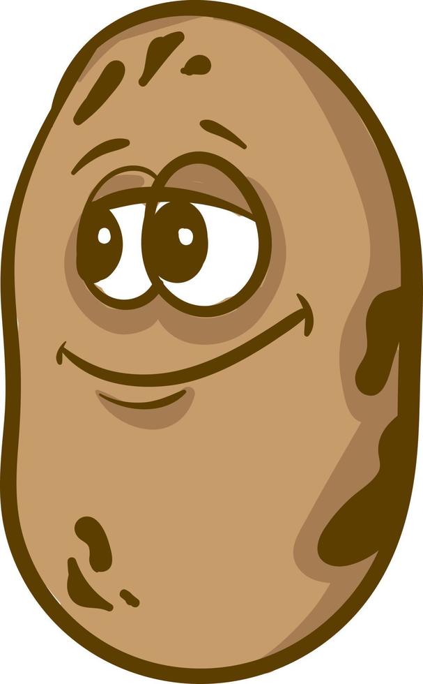 gelukkig aardappel, illustratie, vector Aan wit achtergrond