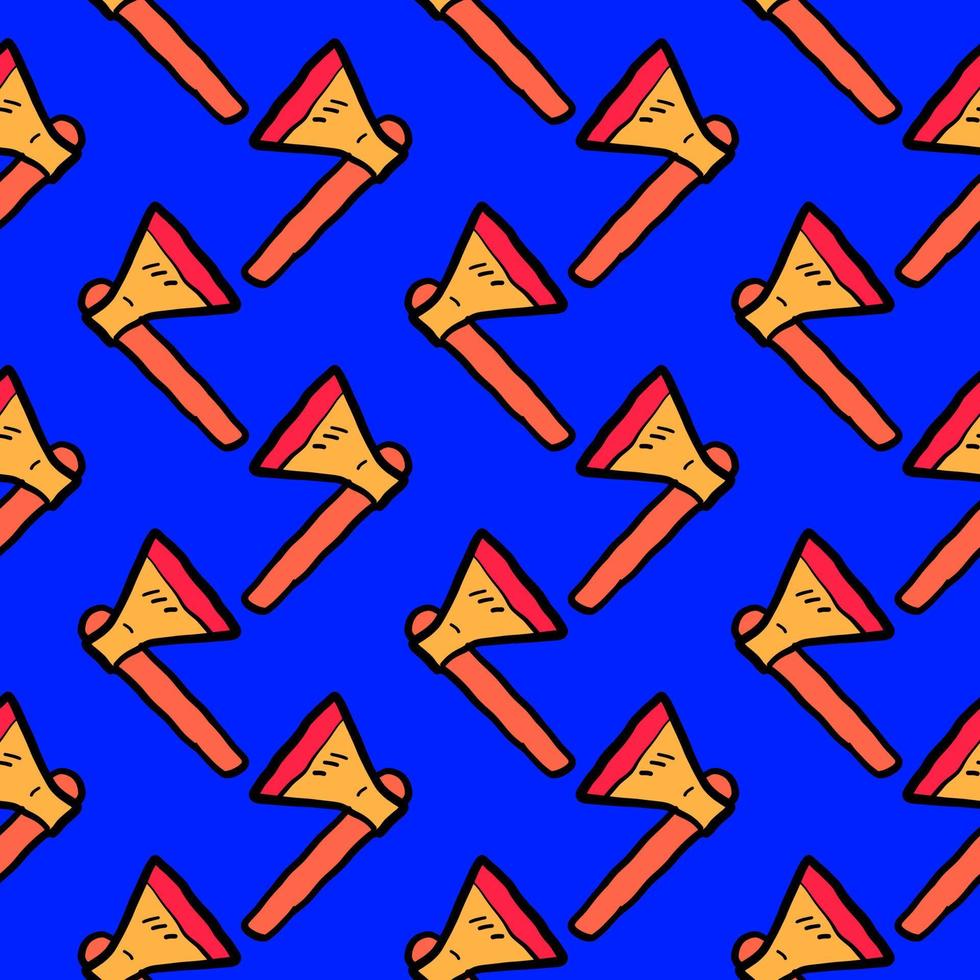 klein bijl, naadloos patroon Aan blauw achtergrond. vector