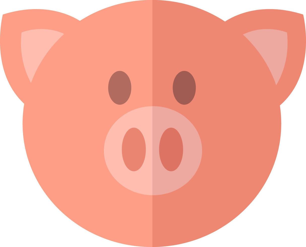 roze varken hoofd, icoon illustratie, vector Aan wit achtergrond