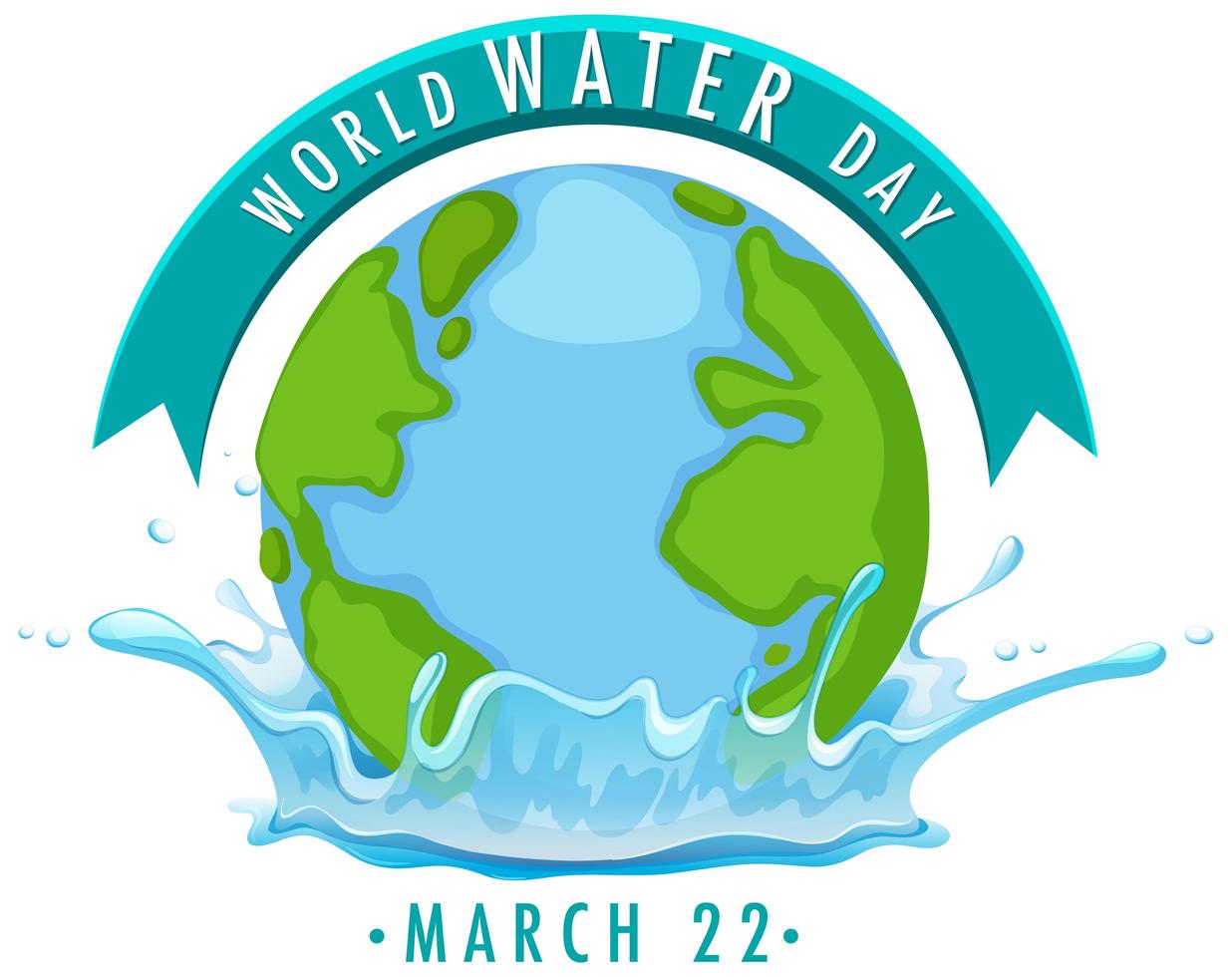 wereld water dag pictogram vector