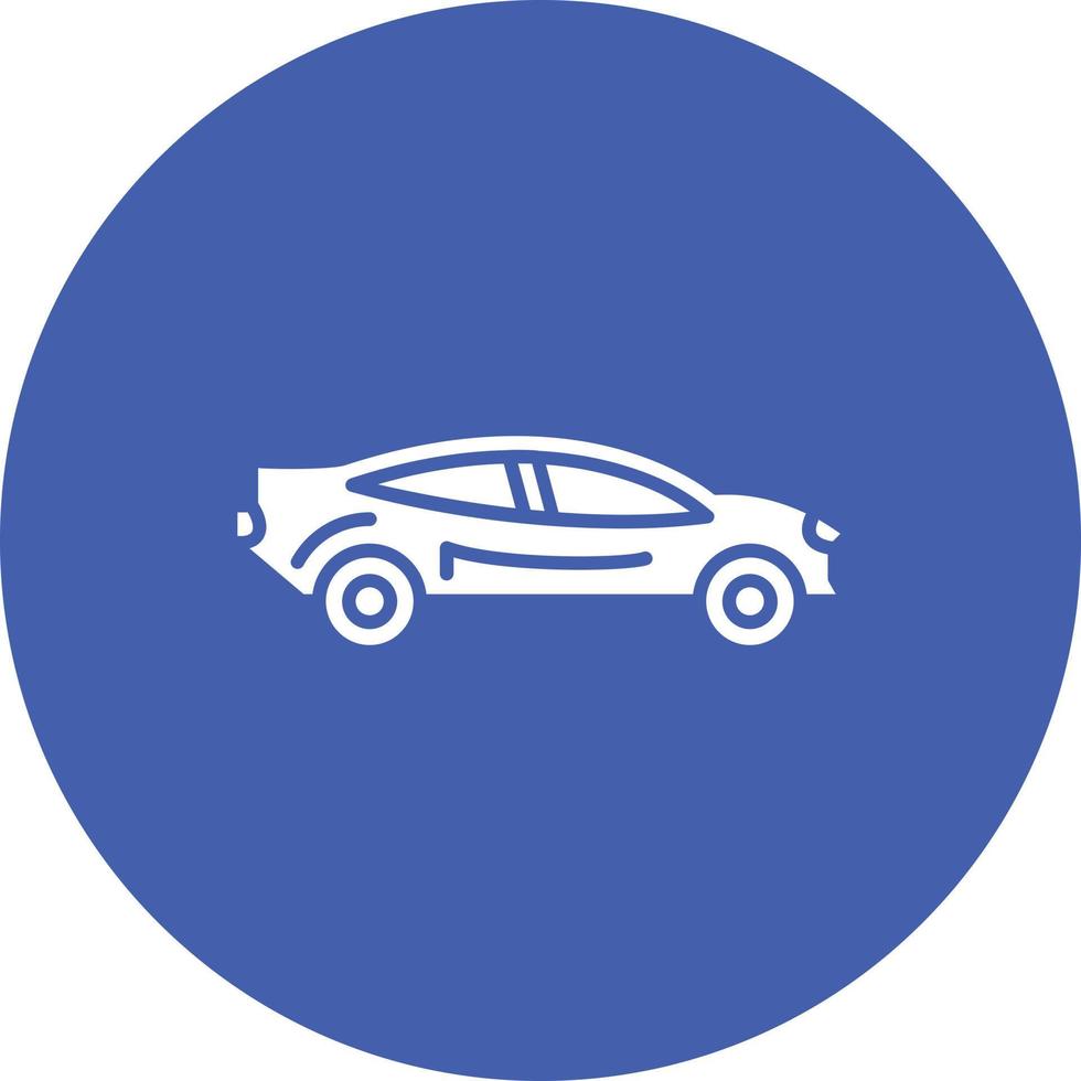 sport- auto veelkleurig cirkel glyph omgekeerd icoon vector