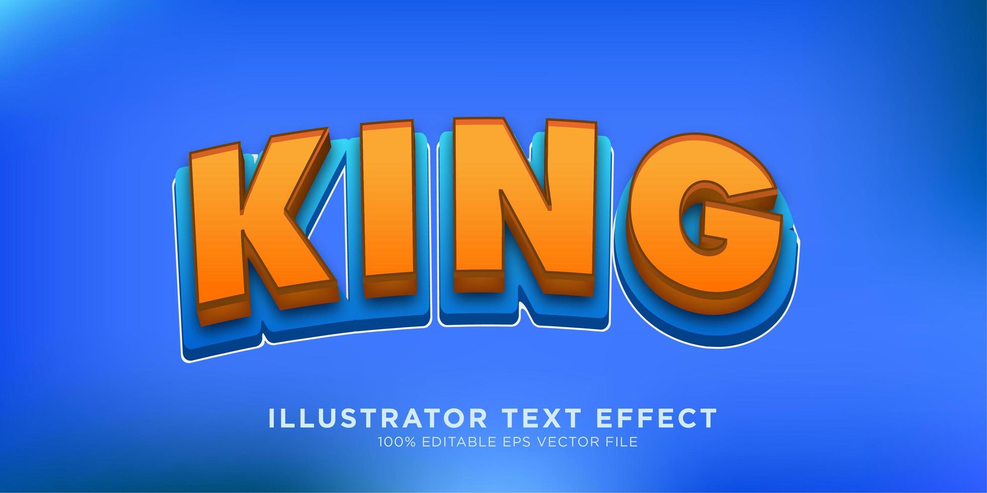 koning vetgedrukt teksteffect ontwerp vector