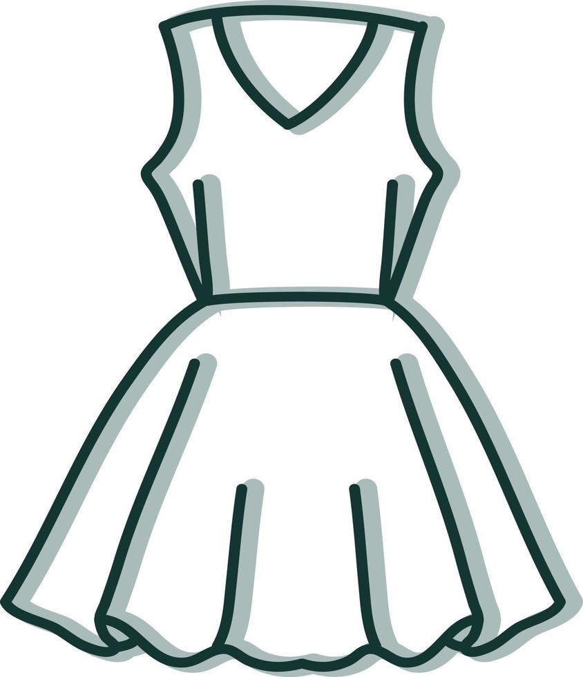 poef jurk, illustratie, Aan een wit achtergrond. vector