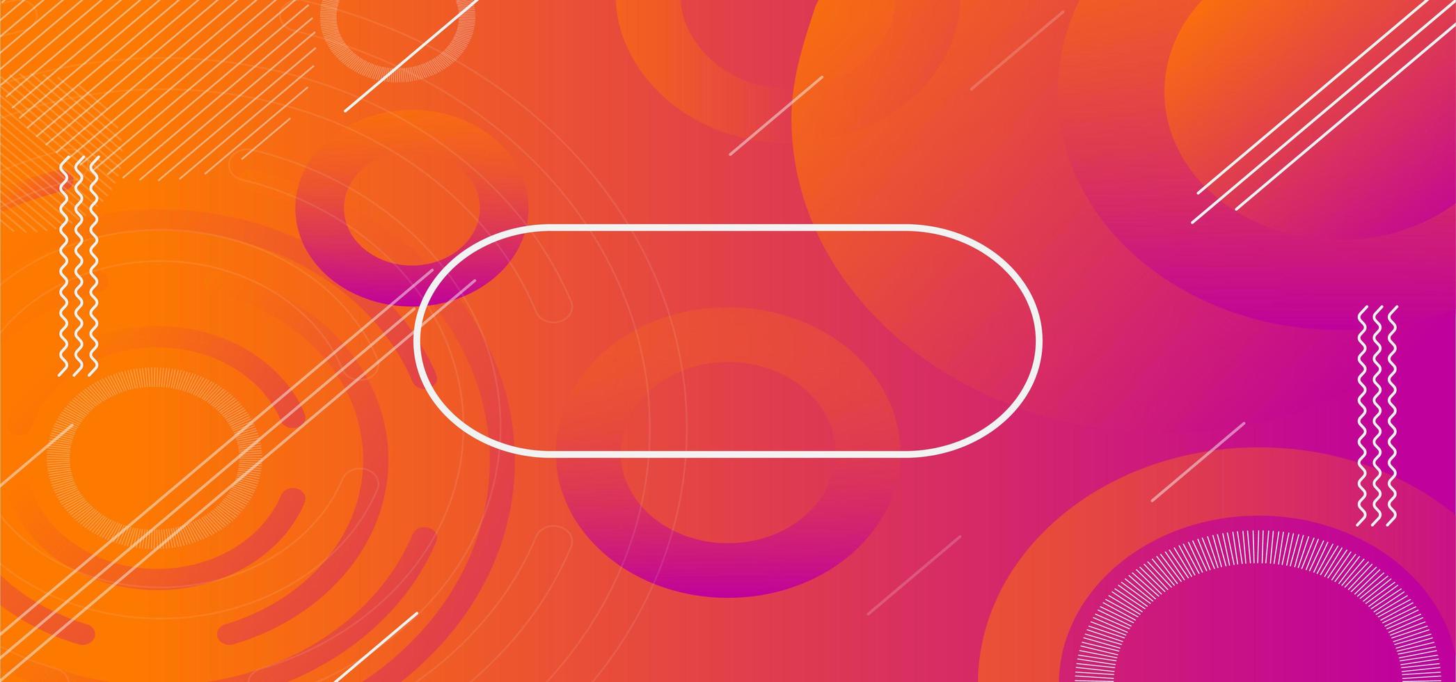 oranje roze geometrische kleurenbanner vector