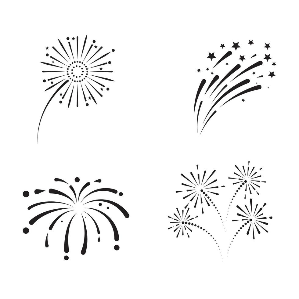 vuurwerk vectorillustratie pictogram vector