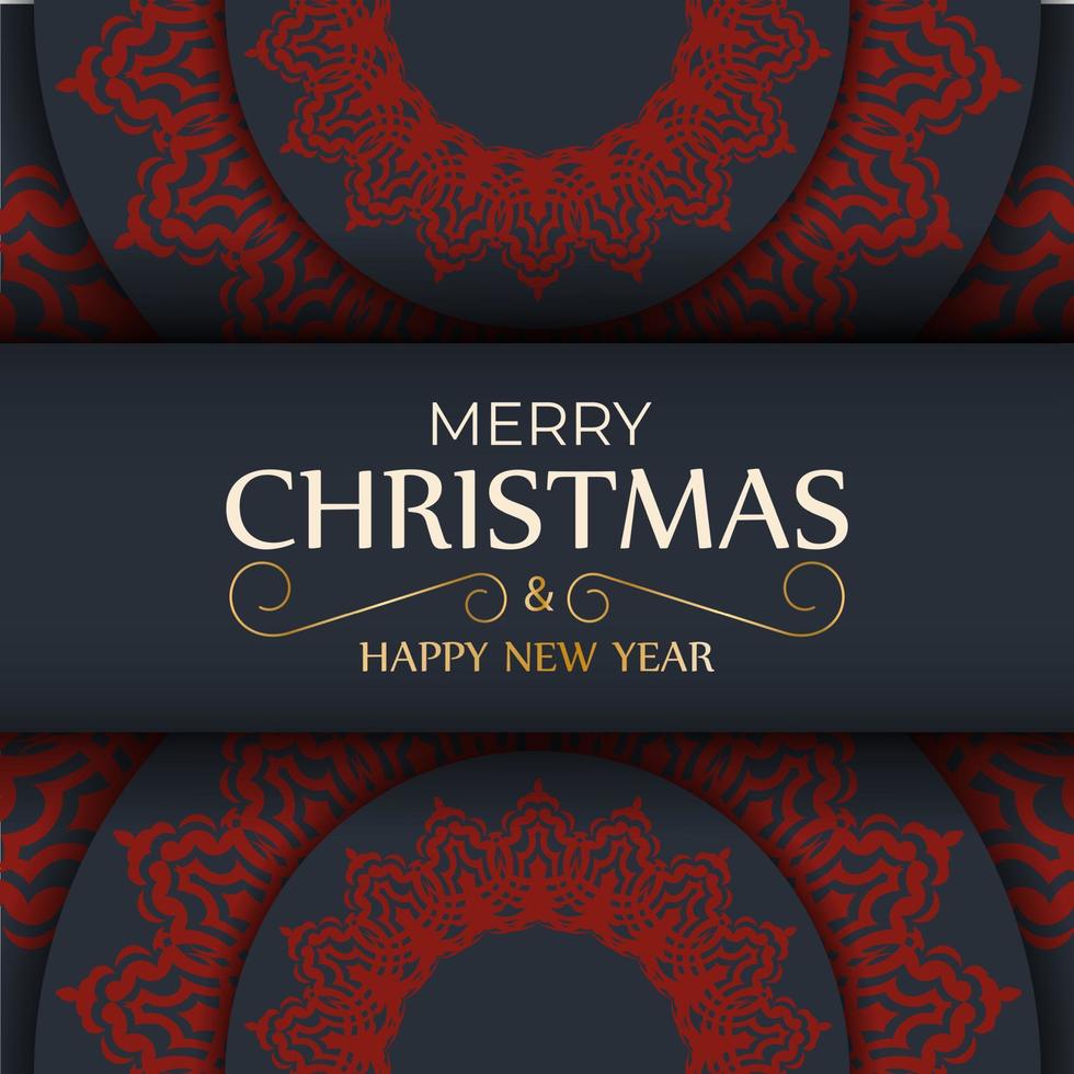 vrolijk Kerstmis grijs uit groet kaart ontwerp met winter patronen. ontwerp poster gelukkig nieuw jaar en rood ornament. vector