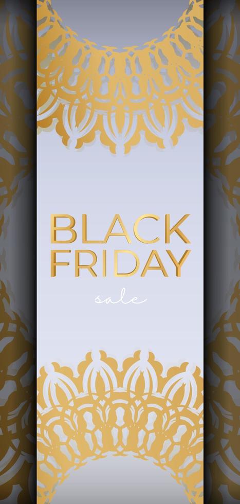 zwart vrijdag uitverkoop poster sjabloon beige kleur meetkundig ornament vector