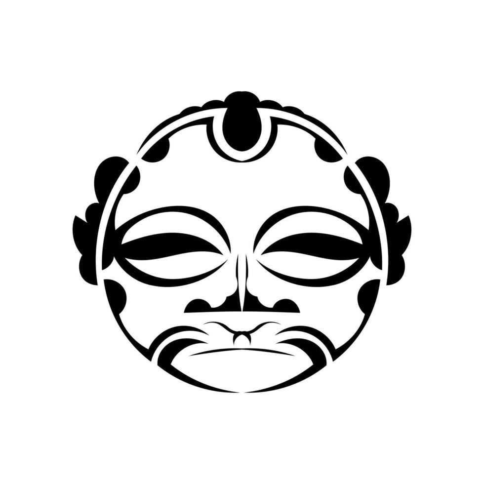 polynesisch tatoeëren gestileerd maskers. vector illustratie.