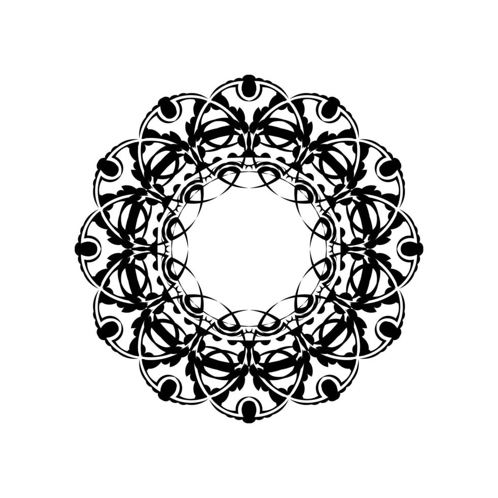 sier- ronde bloemen patroon. kleurrijk ornament met wijnoogst elementen vector