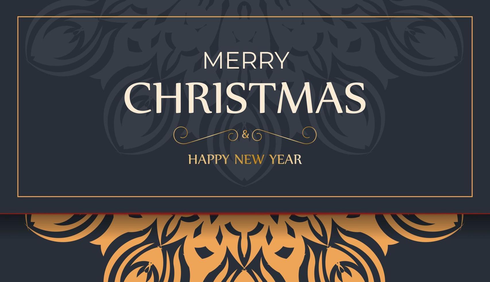 vrolijk Kerstmis afdrukken klaar grijs kaart ontwerp met oranje patronen. vector poster sjabloon gelukkig nieuw jaar en winter ornament.