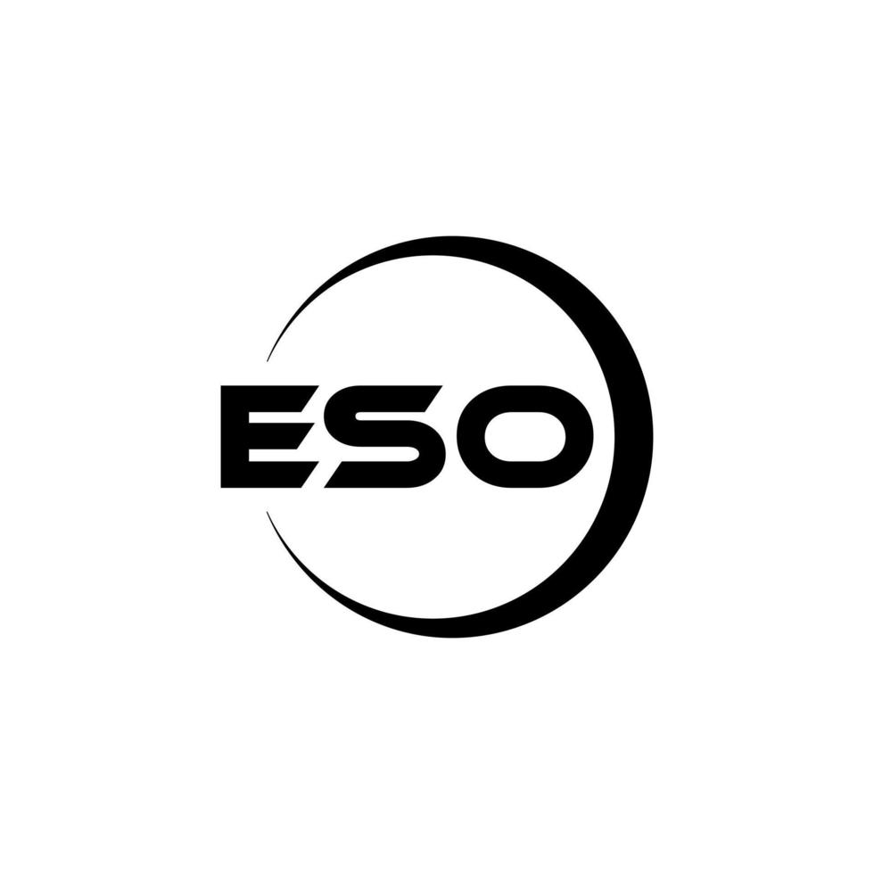 eso brief logo ontwerp in illustratie. vector logo, schoonschrift ontwerpen voor logo, poster, uitnodiging, enz.