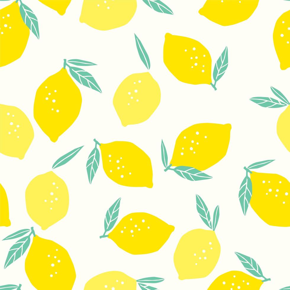naadloze patroon met citroenen vector