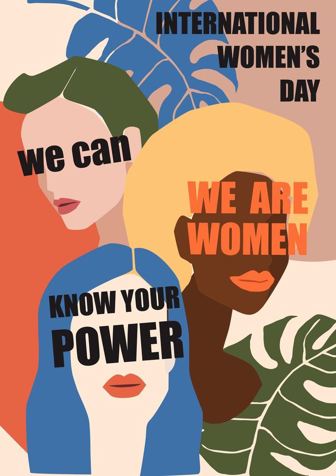 internationale Vrouwendag poster vector
