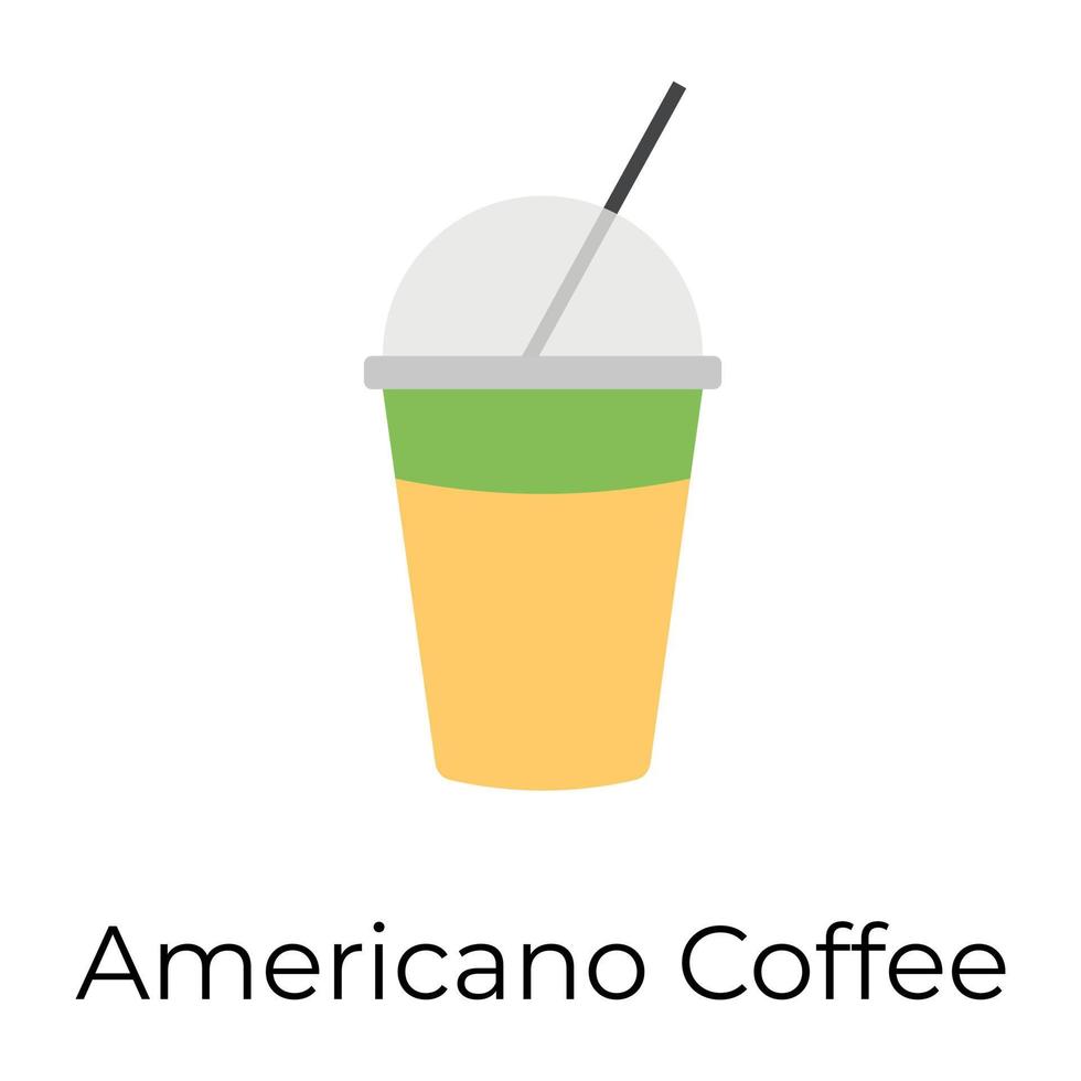 modieus Amerikaans koffie vector