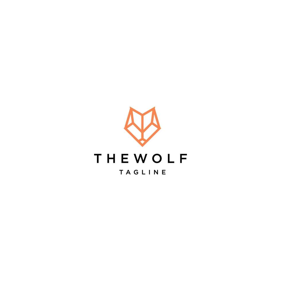 wolf hoofd logo vector icoon ontwerp sjabloon