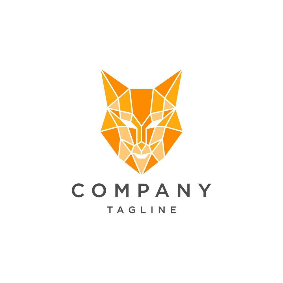 vos hoofd logo pictogram ontwerpsjabloon vector