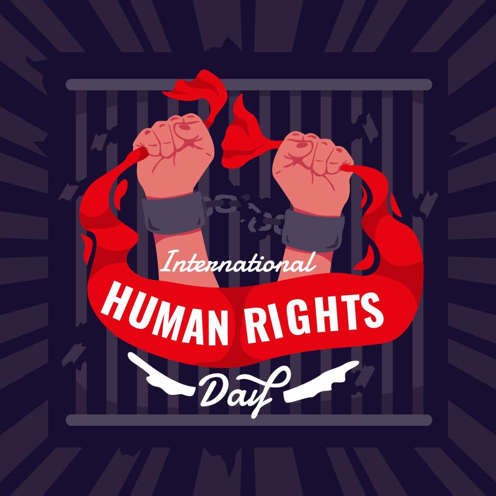 Internationale menselijk rechten dag concept vector