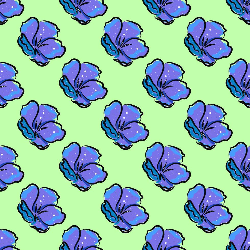 Purper bloem patroon , illustratie, vector Aan wit achtergrond