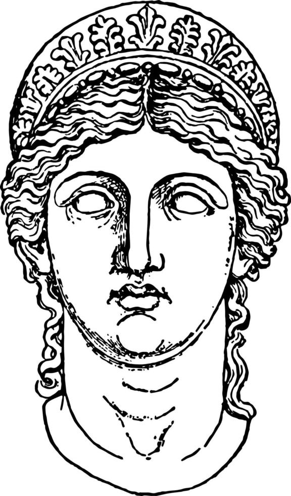 grecian beeldhouwwerk, wijnoogst illustratie. vector