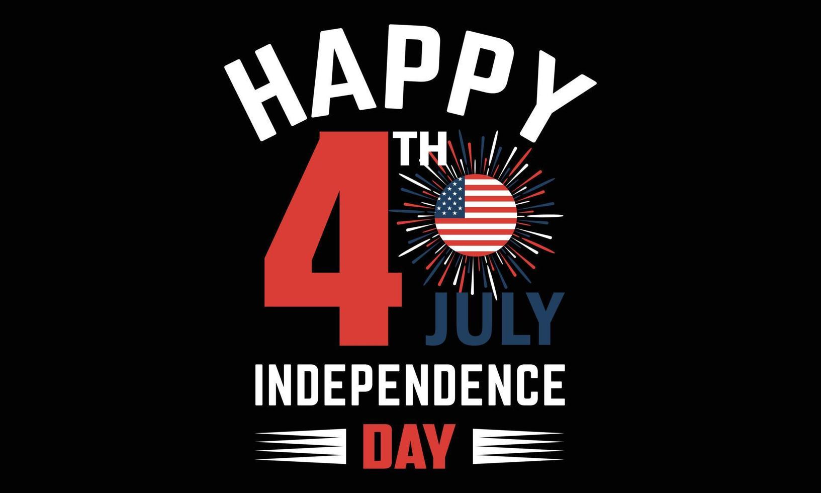 4e van juli onafhankelijkheid dag t-shirt ontwerp. vector