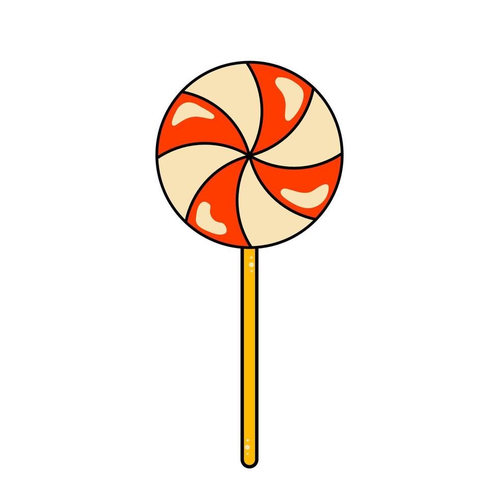 Kerstmis lolly retro stijl geïsoleerd element vector