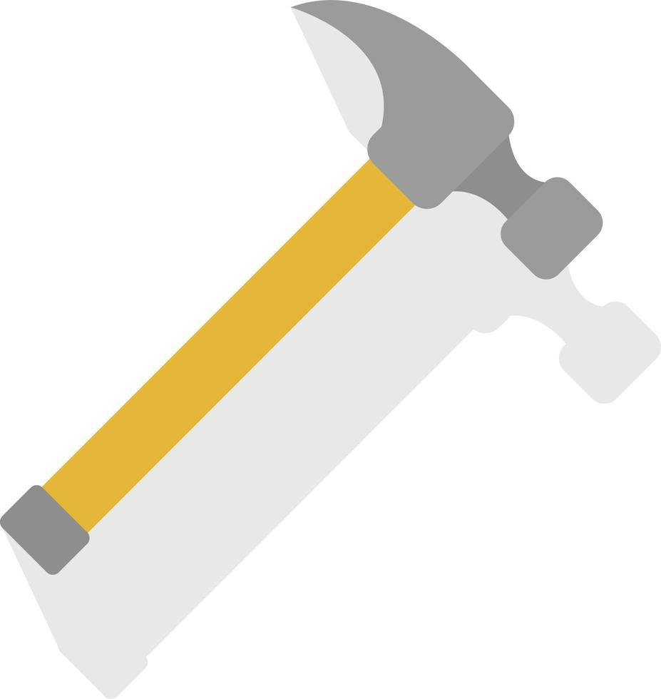 geel hamer, illustratie, vector Aan wit achtergrond.