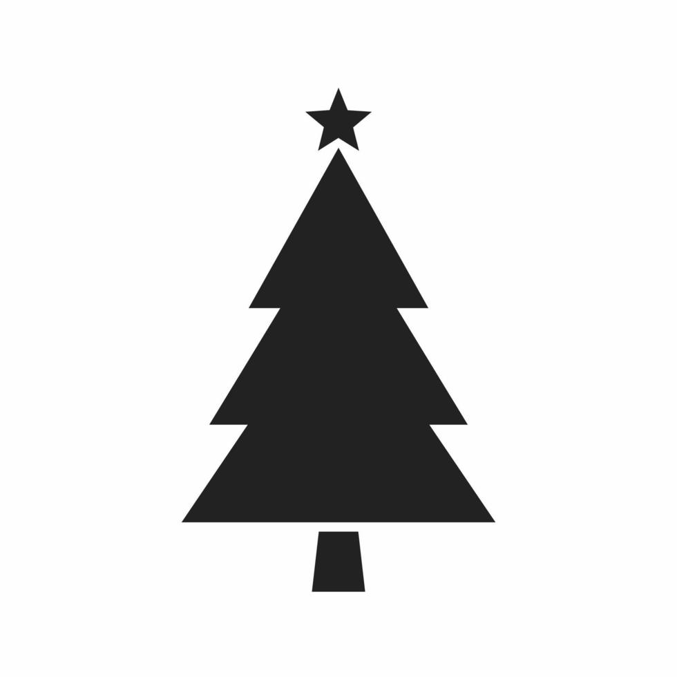 Kerstmis boom vlak stijl icoon vector