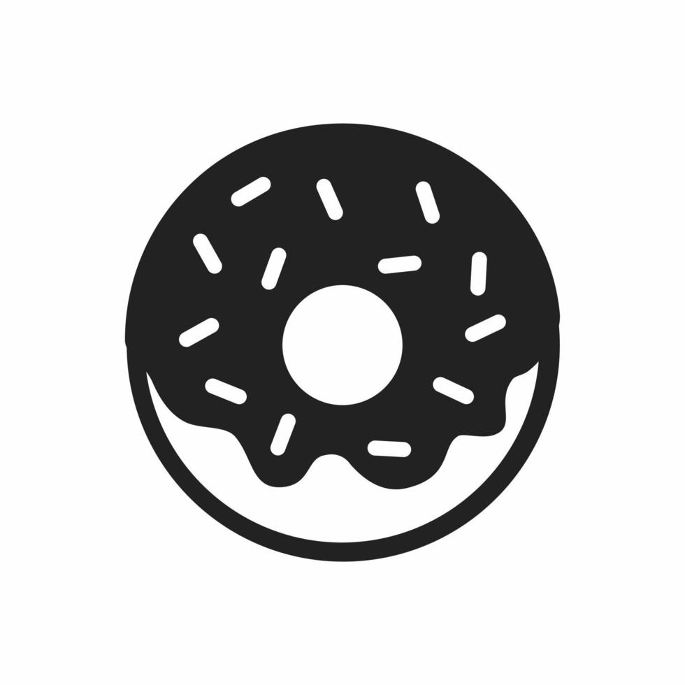 donut platte pictogram vector