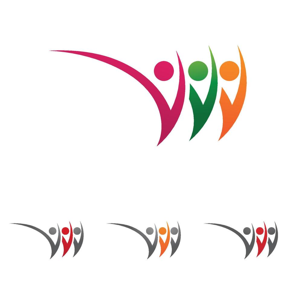 familie logo vector illustratie ontwerpsjabloon - vector