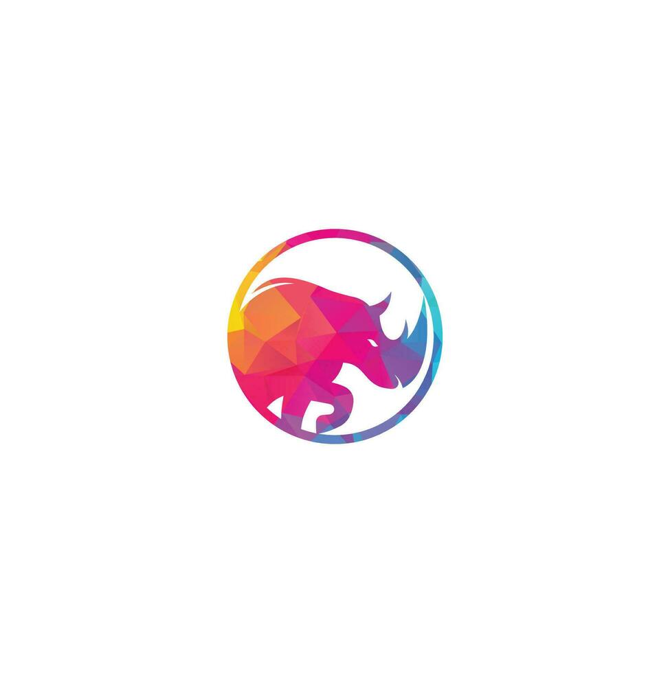 neushoorn logo vector ontwerp. neushoorns logo voor sport club of team. neushoorn hoofd icoon.