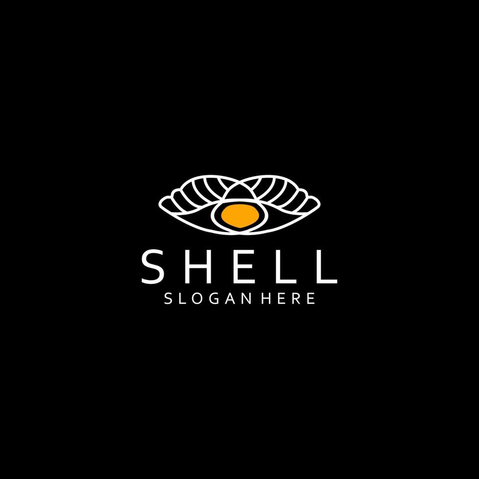 schelp logo ontwerp icoon sjabloon vector