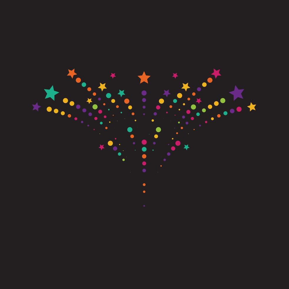 vuurwerk vectorillustratie pictogram vector